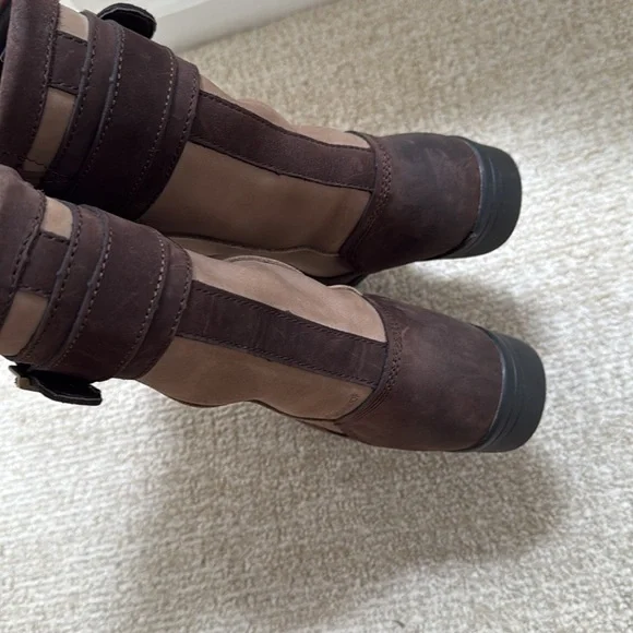 Dublin Estuary Western Cozy Cabin Brown Two Tone Leather Riding Boots Size 8.5 - Picture 5 of 7